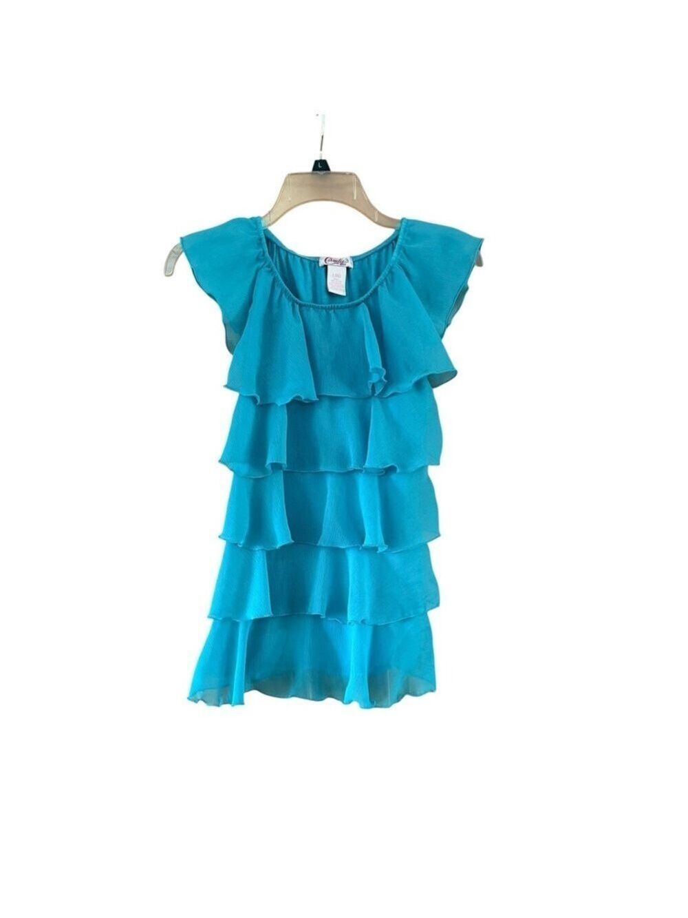 Candies Blue Ruffle Blouse Kids